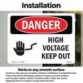 thumbnail image 3 of High Voltage Keep Out OSHA Danger Vinyl Decal Label 7 Inch x 5 Inch - 10 Pack, 3 of 6