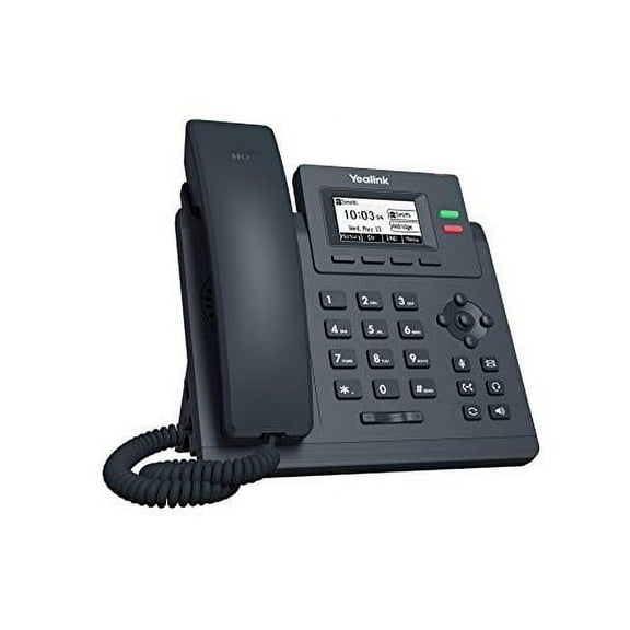 Yealink T31P IP Phone, 2 VoIP Accounts. 2.3-Inch Graphical Display. Dual-Port 10/100 Ethernet, 802.3af PoE, Power Adapter Not Included (SIP-T31P)
