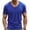 #Blue, variant on DPTALR Men's Fashion Casual Solid Color V-Neck Short Sleeve Breathable T-Shirt,Blue, S