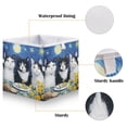 thumbnail image 4 of Storage Basket Foldable Open Organizers for Clothes Toys Books15.75x10.63x6.96in Three Cats Dinner, 4 of 8