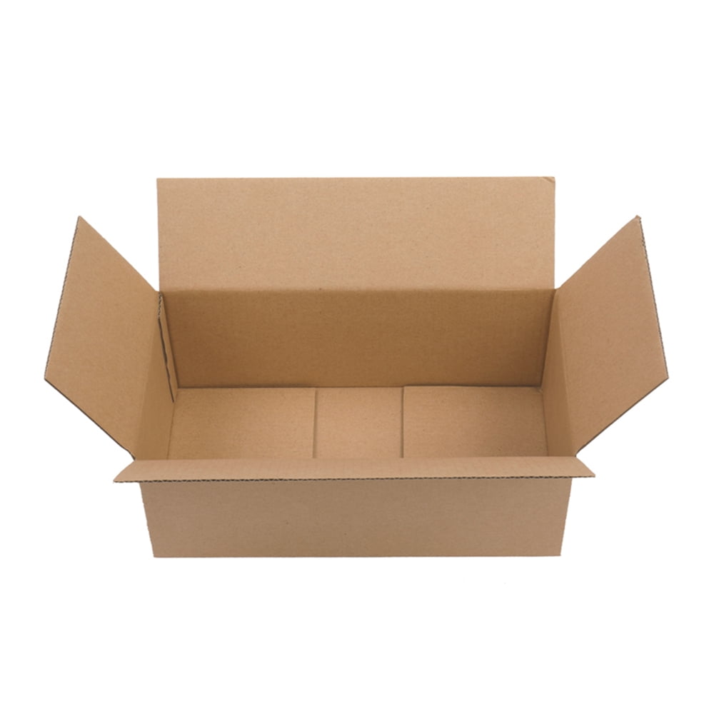 GZXS 100 Pack 6x4x2 Inches Shipping Boxes Corrugated Boxes, Small Recycled Shipping Corrugated Boxes Mailers, Sturdy Kraft Corrugated Cardboard Boxes for Shipping and Mailing, Yellow