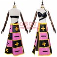 thumbnail image 4 of Disfraz de Cosplay de Trish Una, peluca rosa, Anime Jojo's Bizarre Stone Ocean Adventure, ropa interior de Trish Cicciolina, vestido, collar, uniforme, 4 of 5