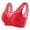 Red, variant on Fesfesfes Bras for Women Wireless Women's Underwear Thin And Comfortable Lace Adjustable Droop Back Wrap Up Wirefree Bra