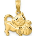 thumbnail image 4 of 14K Yellow Gold 3-D Polished Kitten Charm (15.1 X 13) Made In United States k6592, 4 of 5