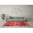 thumbnail image 3 of Ahgly Company Indoor Round Abstract Red Modern Area Rugs, 7' Round, 3 of 4