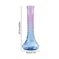thumbnail image 3 of Twisted Glass Vase, Decorative Flower Vase, Ribbed Texture, Ideal for Hydroponic Plants and Fresh Cut Flowers, Perfect for Living Room, Bedroom, Office, Home Decor Lovers, 3 of 6