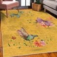 thumbnail image 3 of Butterfly Decorative Rug, Springtime Flying Moths on Vintage Style Background Wings Transformation, Quality Carpet for Bedroom Dorm and Living Room, 6 Sizes, Earth Yellow, by Ambesonne, 3 of 4