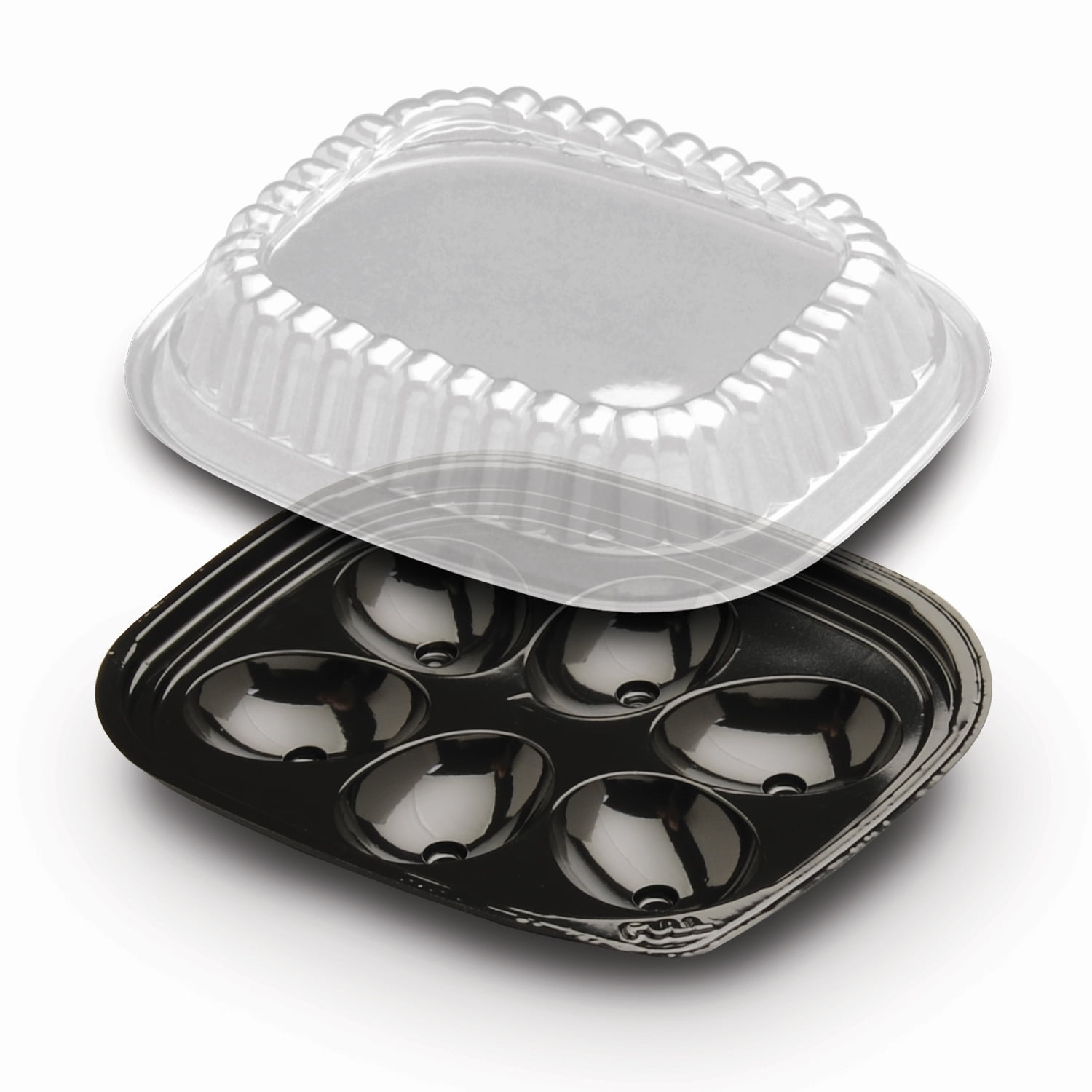 Dot Foods Deviled Egg Container, 6 Compartment 416 Per Case