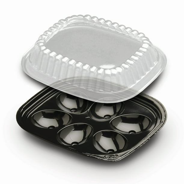 Dot Foods Deviled Egg Container, 6 Compartment 416 Per Case