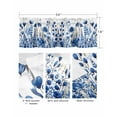 thumbnail image 3 of Blue Poppy Curtain Valance for Windows/Living Room/Kitchen/Bathroom/Café, Short Rod Pocket Tier Curtain Window Treatment Panel Botanical Flowers Spring Garden Topper Curtain 42''x12'', 3 of 6
