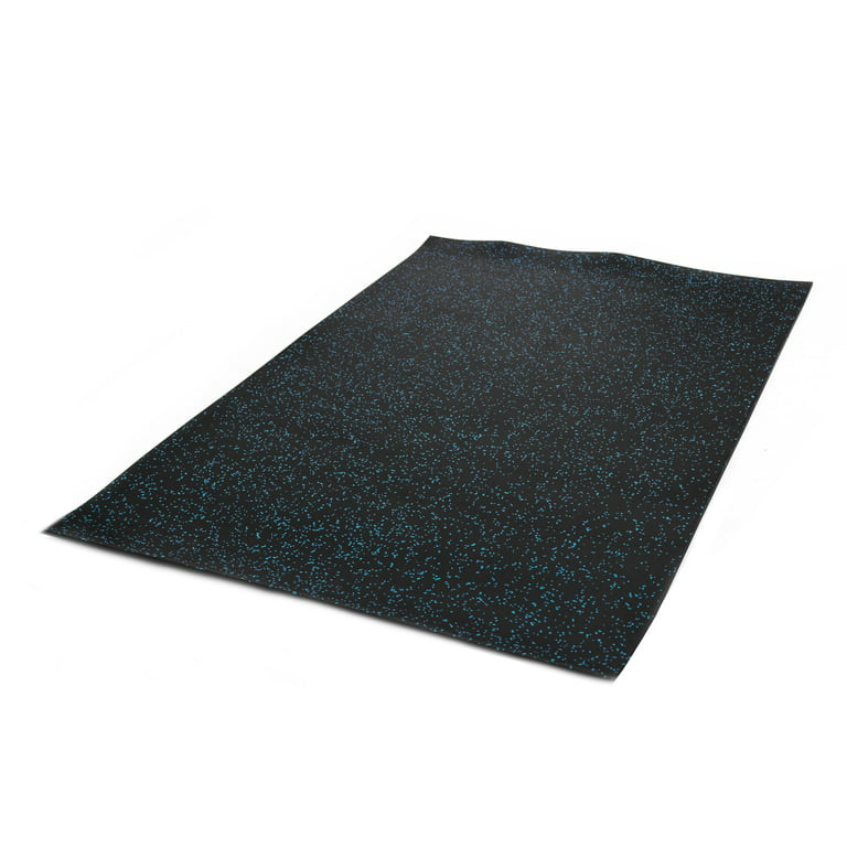 Flooringinc Premium 3/8 inch Thick Rubber Gym Flooring & Equipment Mats, 4ft x 6ft, Blue