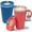 Coral Red/Blue, variant on Copco Cone Set of 2 Desk Mug – 16 Oz Insulated Desk Mugs, Orange & Mustard