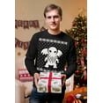 thumbnail image 3 of Old Glory Mens Big Cthulhu Ugly Lovecraft Christmas Sweater Long Sleeve T Shirt, 3 of 6