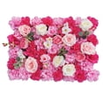 thumbnail image 1 of Fondo de panel artificial, panel floral, panel de flores rosas, telón de fondo para boda rosa rojo rosa, 1 of 9