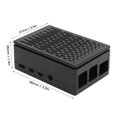 thumbnail image 4 of Protective case for Raspberry Pi 4B ABS shell Reserved all ports for HDMI USB A/V Black, 4 of 5