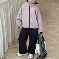 thumbnail image 7 of Xyant Girls Rain Jacket Boys Sportswear Water Resistant Hoodie Kids Toddler Lightweight Raincoats Windbreaker Outdoor (Pink,2-3 Years), 7 of 7