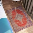 thumbnail image 5 of Red and Purple Rugs, Purple Rug, Medallion Rug, Boho Rug, Turkish Rug, Wedding Rug, 3D Printeds Rug, Kitchen Rug, Living Room Rug, 3.3'x6.5' - 100x200 cm, 5 of 8