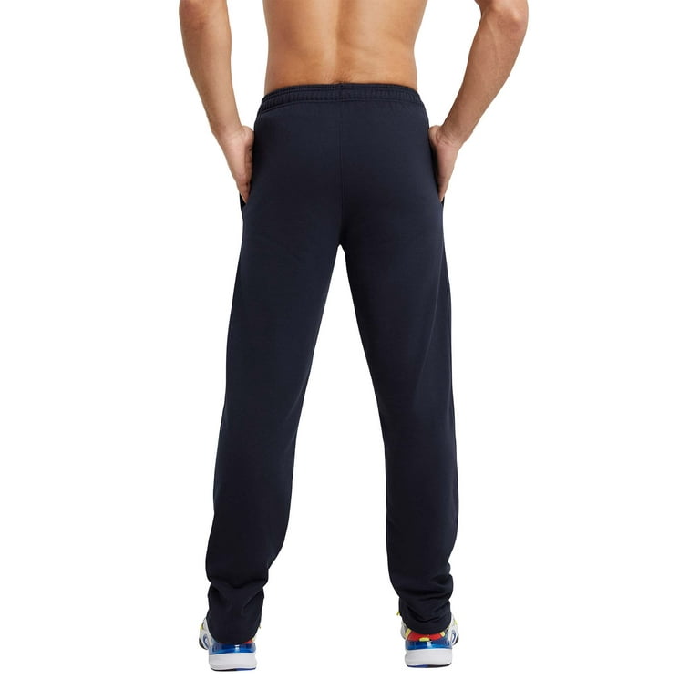 Champion Men's and Big Men's Powerblend Fleece Open Bottom Pants, up to Size 2XL Champion Men's and Big Men's Powerblend Fleece Open Bottom Pants, up to Size 2XL
