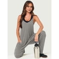 thumbnail image 5 of Women Casual Summer Overalls Sleeveless Spaghetti Strap Romper Jumpsuits Trendy Beach Vacation Outfits Dark Gray L, 5 of 6