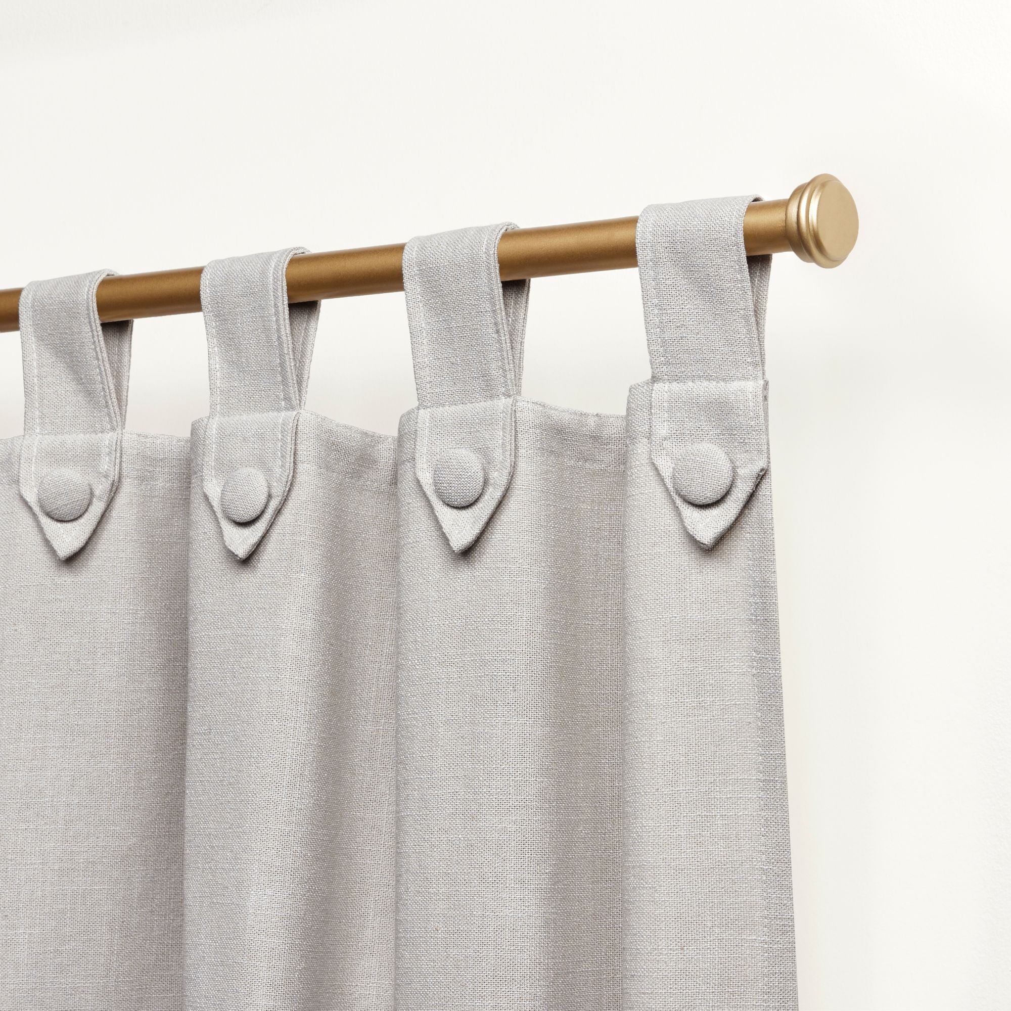 Nicole Miller New York Peterson Cotton Blend Tuxedo Tab Top Light Filtering Curtain Panels, 54"x 84", Silver, Set of 2