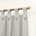thumbnail image 2 of Nicole Miller New York Peterson Cotton Blend Tuxedo Tab Top Light Filtering Curtain Panels, 54"x 108", Silver, Set of 2, 2 of 7