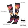 thumbnail image 4 of Naloa Colorful Wolf Head Thigh High Socks Extra Long Stretchy Sock Women Over Knee High Opaque Stocking Daily Wear, 4 of 6