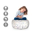 thumbnail image 2 of Natural Storage Toy Bag Chair, Floral Theme Abstract Leaves and Flowers Strawberries Images on Plain Backdrop, Stuffed Animal Organizer Washable Bag, Small Size, Multicolor, by Ambesonne, 2 of 3