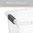thumbnail image 3 of Superio Clear Storage Box with Lid, 36 Quart Plastic Container Bins for Organizing, Stackable Crates, BPA Free, Non Toxic, Odor Free, Organizers for Home, Office, School, and Dorm, 10 Pack, 3 of 9