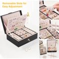 thumbnail image 4 of Jewelry Box Organizer for Women, Earring Organizer Multi-layer Large Jewelry Storage Boxes PU Leather Jewelry Display Case, 4 of 5
