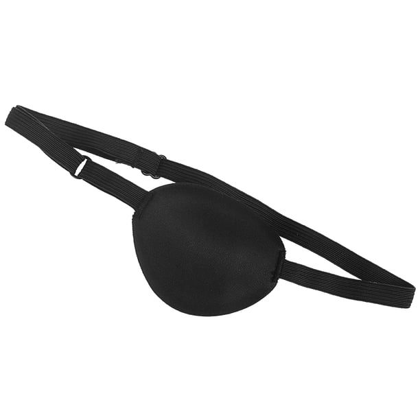 EeaseMX Máscara de ojos con parche de calavera pirata y huesos cruzados para niños, ideal para ojos vagos (negro)