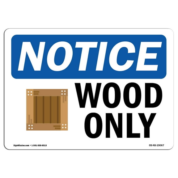 OSHA Notice Sign - Wood Only | Plastic Sign | Protect Your Business, Construction Site, Warehouse & Shop Area |  Made in the USA