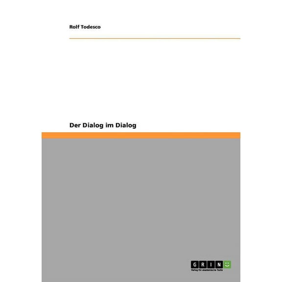 Der Dialog im Dialog (Paperback)