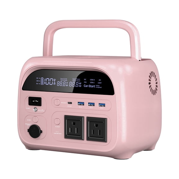 CTOLITY Portable Power Station , 345Wh LiFePO4 Battery,Solar Generator with 500W AC Output Peak 1000w for Power Outages Emergencies Camping RVs Travel Home Use