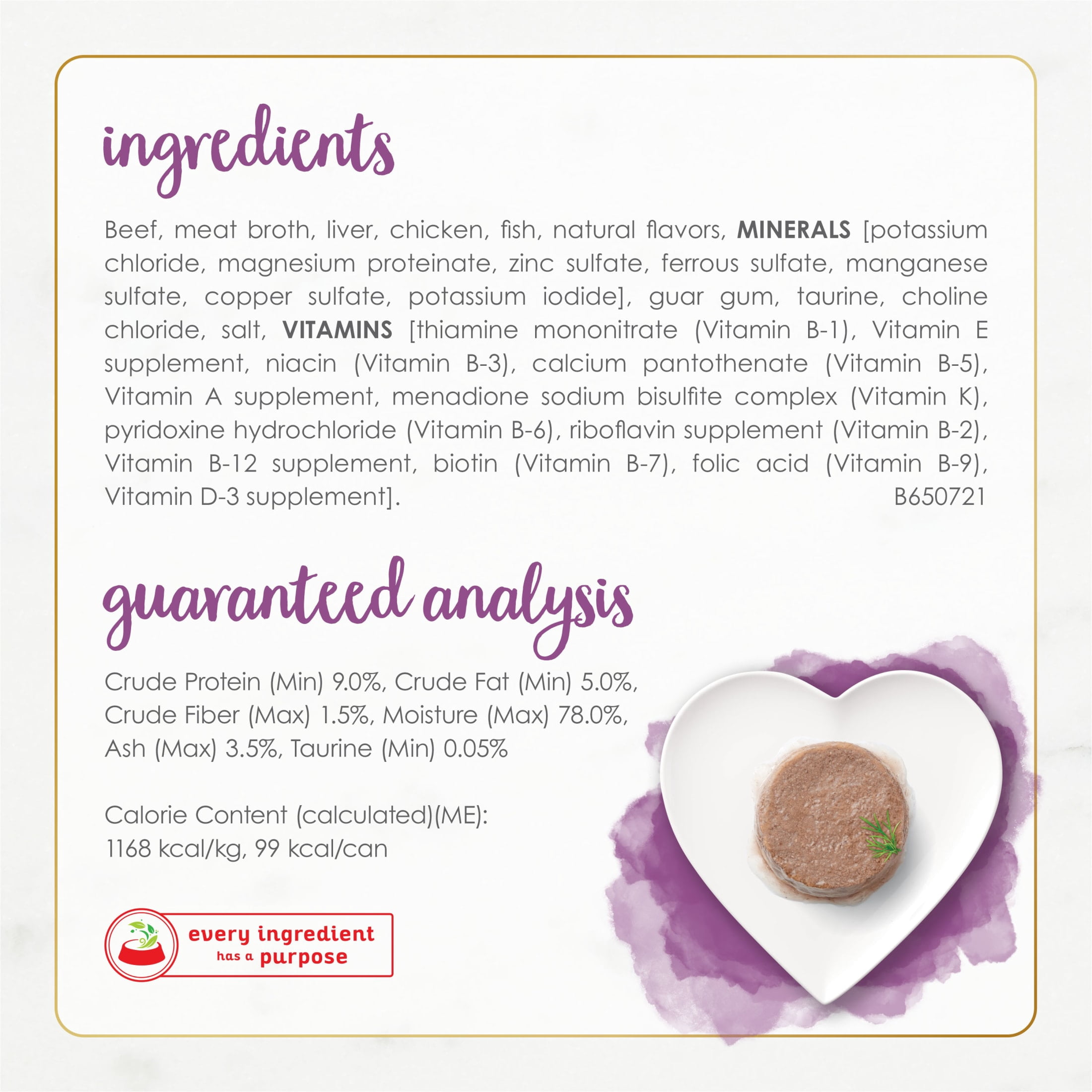 Purina Fancy Feast Gourmet Naturals Kitten Food, Wet Cat Food, Beef Pate, 3 oz Cans, 12 Pack