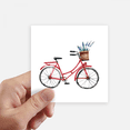 thumbnail image 1 of Watercolor Bicycle Lavender Flower Sticker Square Waterproof Stickers Wallpaper Car Decal, 1 of 1