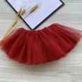 thumbnail image 5 of DGQPLPD Girls Ballet Performance Tutu Skirt Four Layer Soft For Stage Shows And National Dance Brick Red 3-5 Years, 5 of 5