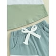 thumbnail image 6 of Bagilaanoe 2pcs Toddler Baby Boy Shorts Set Short Sleeve Contrast Color T Shirt Tops + Shorts 6M 12M 18M 24M 3T 4T Kids Casual Summer Clothes, 6 of 8