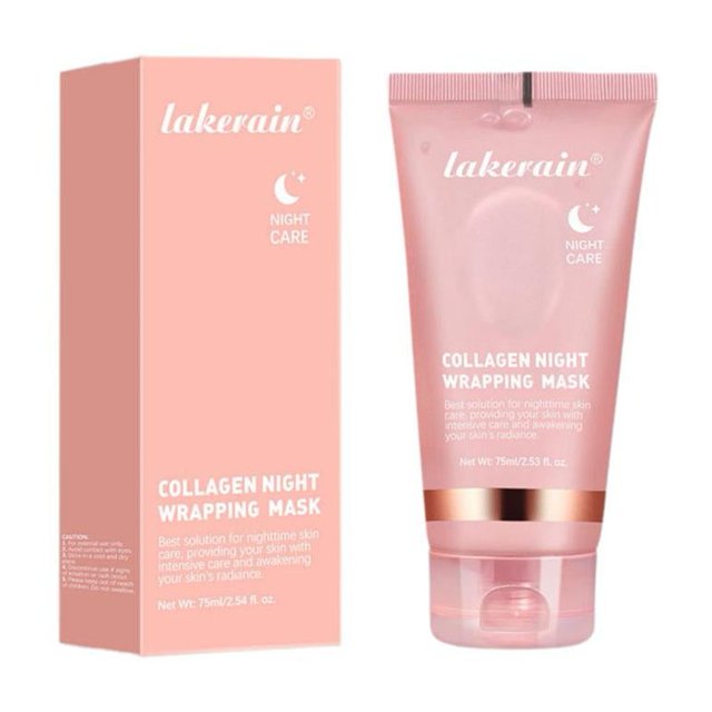 Mascarilla de colágeno Lakerain, limpiadora profunda, exfoliante, iluminadora y untable.