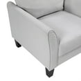 thumbnail image 4 of Xumo Sofa- Light Gray Fabric- 79 Inch- Black Tapered Wood Legs, 4 of 6