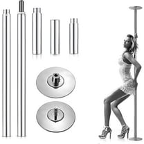 Luxton Dancing Pole - Adjustable & Portable Stripper Pole - Heavy-Duty Steel Fitness Equipment - Static & Spinning Dance Pole for Exercise, Gym, Clubs - with Installation Tools