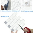 thumbnail image 6 of Clevermosaics 12*12 inch Self Adhesive Vinyl Backsplash Peel and Stick Subway Tiles - 10 Sheet, 6 of 7