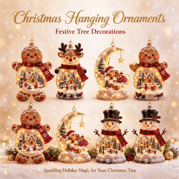 Hanging Christmas Decor for Christmas Tree(Santa)