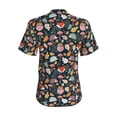 thumbnail image 6 of Zufioo Autumn Fox Owl Print Women's Classic V-neck T-shirt, V-neck Short-sleeved Tops Home Wear, Suitable for Daily Life, Work, Outdoors-Small, 6 of 8