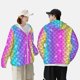 thumbnail image 4 of Fotbe Rainbow Scales2 Chaqueta con Protección Solar UPF 50+ para Hombre y Mujer, Camisa con Capucha y Bolsillos-X-Large, 4 of 7