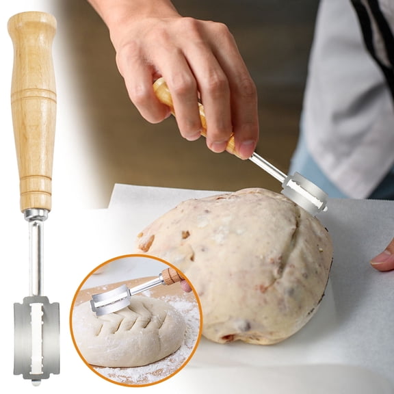 RKZDSR Premium Bread Lame Tool - Hand Crafted Bread Lame Dough Scoring Tool - Easy To Lame Bread & Clean - Stainless Steel Sourdough Scoring Tool - Bread