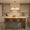 thumbnail image 3 of Vivio Lighting Elio Contemporary Dimmable 2-Light Integrated LED Brushed Nickel Ring Pendant Lights, 3 of 5