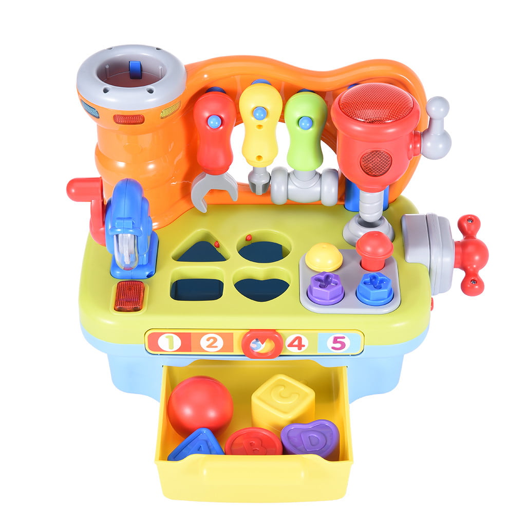 CifToys Musical Learning Workbench Toy For Kids Construction Work Bench Building 