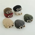 thumbnail image 2 of Children's Caps With Glasses Handsome Spring Summer Baby British Beret Hats Boys Girls Korean Painter Hat For Kids 2-5 Years, 2 of 2