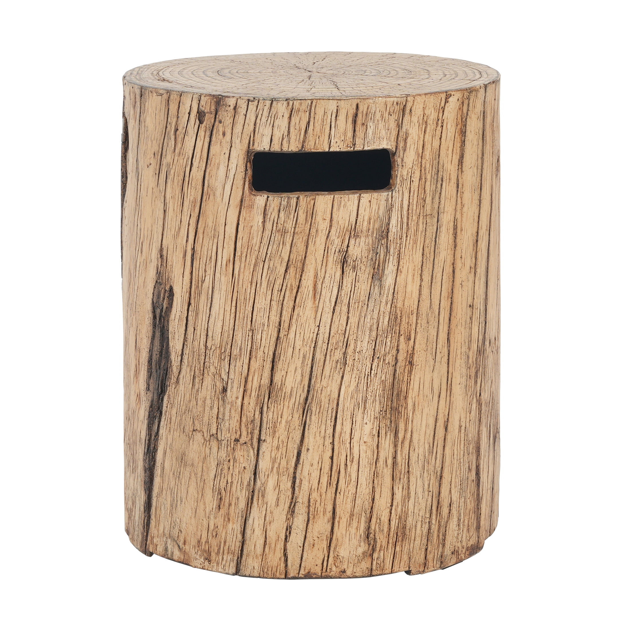 Christopher Knight Home Outdoor Round Propane Tank Cover, Lightweight Concrete Side Table, Brown