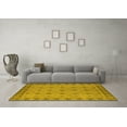 thumbnail image 3 of Ahgly Company Machine Washable Indoor Square Oriental Yellow Industrial Area Rugs, 7' Square, 3 of 4